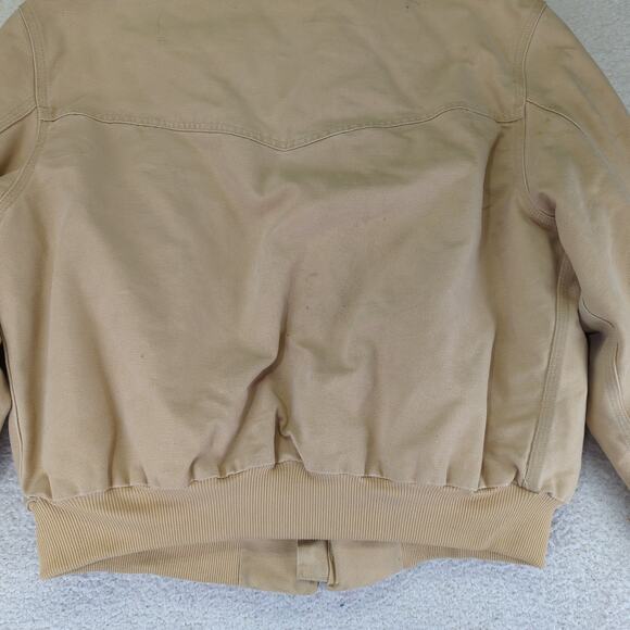 Vtg 90s Carhartt Santa Fe J14 WET Jacket Quilt Lined Men's 2XL Western Corduroy - Picture 10 of 14